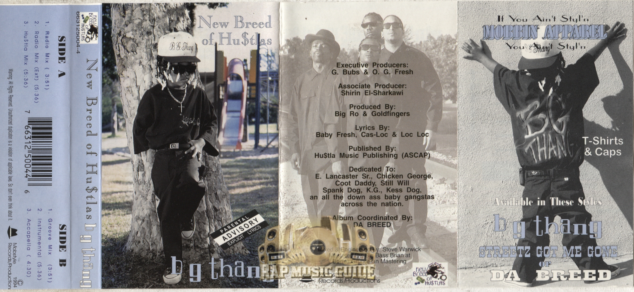 New Breed Of Hustlas - BG Thang: Cassette Tape | Rap Music Guide